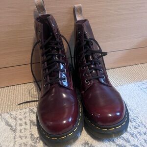 Burgundy Leather Boots